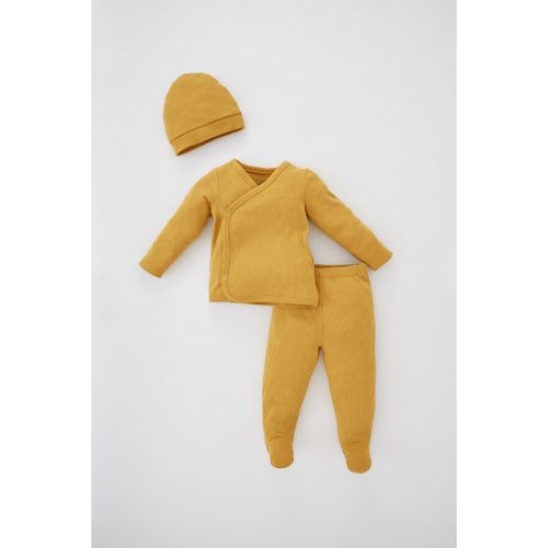 product_image_name-Defacto-Baby Boy Bike Neck Regular Fit Knitted Set - D.Yellow-1