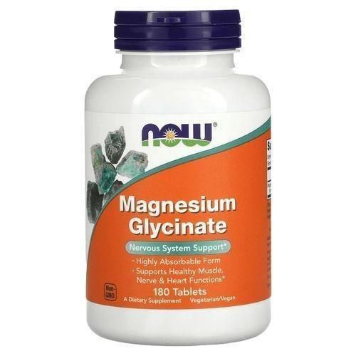 product_image_name-Now-Magnesium Glycineate - 180 Tablets - 400 ml-1