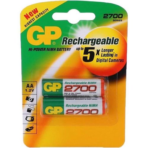 product_image_name-Gp-Gp بطاريات جي بي حجارة قابلة لاعادة الشحن مقاس قلم AA مناسبة للكاميرات الديجيتال والاجهزة الاليكترونية - عدد 2 بطارية-1
