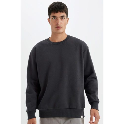 product_image_name-Defacto-Man Oversize Fit Sweat Shirt - ANTRACITE-2