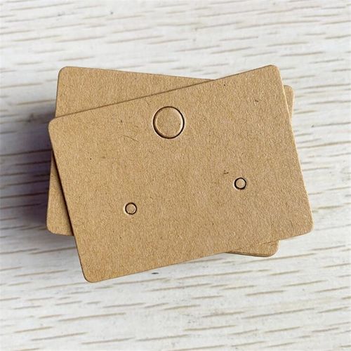 100 pcs Jewelry Hanging Tags - Brown