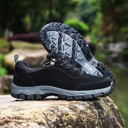 Fashion Men s Hiking Shoes Big Size 39 49 High Quality Suede Men s Non slip Thick Sole Outdoor Casual Shoes Black Best Price Online Jumia Egypt