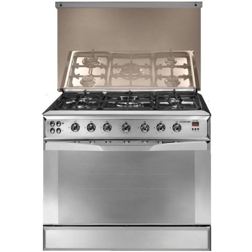 product_image_name-Universal-9650 Steel Gas Cooker With 5 Burners -  90X60 Cm-1