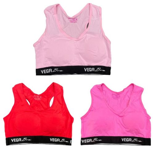 Cottonil Pack Of 3 Padded Vega Sport Bra For Women @ Best Price Online