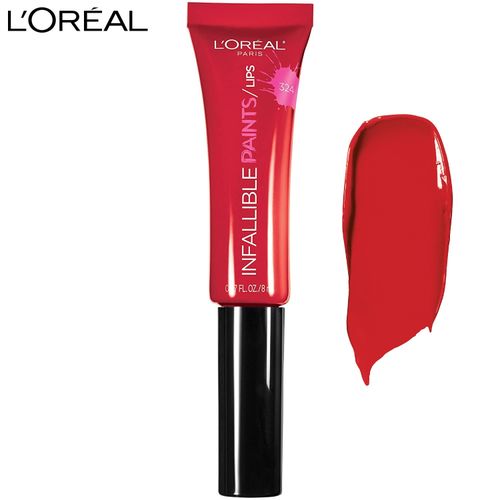 اشتري L'Oreal Paris Infallible Lip Paint Lipstick - 324 Diy Red في مصر