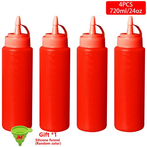 4pcs squeeze bottles for liquids squirt bottle plastic bottles with squeeze  top