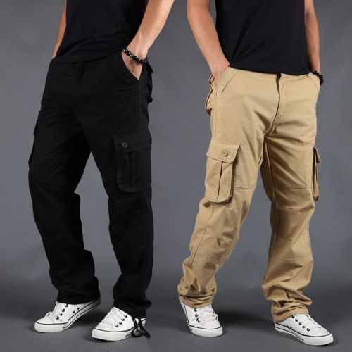 Generic Men's Cargo Pants Men Casual Multi Pockets Large Size Pants @ Best  Price Online