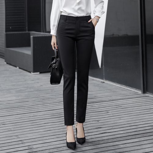 Buy Black High Waist Formal Pants Online