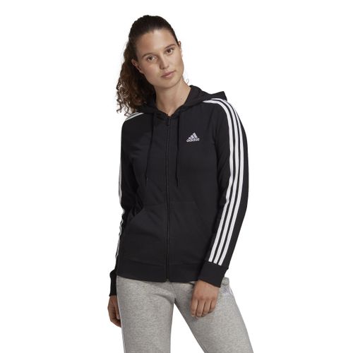 Essentials French Terry 3-Stripes Full-Zip Hoodie | ubicaciondepersonas ...