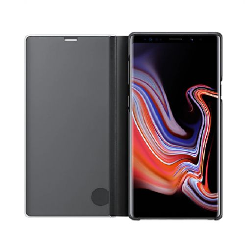 product_image_name-Samsung-غطاء سامسونج جالكسي نوت 9 كلير فيو قائم جراب باللون الأسود زوايا مشاهدة متعددة-3