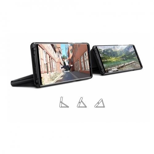 product_image_name-Samsung-غطاء سامسونج جالكسي نوت 9 كلير فيو قائم جراب باللون الأسود زوايا مشاهدة متعددة-5