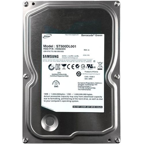 Buy Samsung Barracuda 500GB 16MB Cache SATA 3.0Gb/s 3.5" Internal HDD By Seagate - ST500DL001 in Egypt