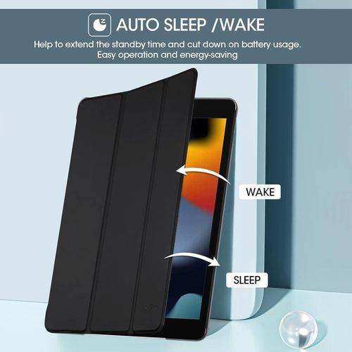 product_image_name-Generic-جراب حماية لجهاز ايباد الجيل التاسع 2021/ الثامن 2020/ السابع 2019 10.2 من بروكيس - لون أسود شادو، بلاستيك -4