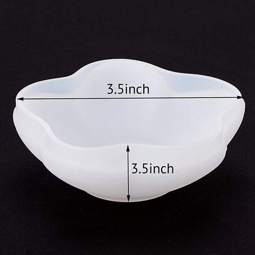 Generic 4PCS Flower Dish Resin Molds, Silicone Jewelry Tray Molds