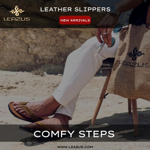 Buy Leazus Leather Slipper - TOE HAVAN in Egypt