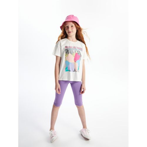 product_image_name-LC Waikiki-Crew Neck Printed Short Sleeve Girl T-Shirt-2