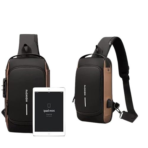 product_image_name-Generic-Heavy Duty Anti-Theft Sling Chest Bag for Men and Women – Waterproof Crossbody Backpack with USB Charging Port – Ideal for Travel, Hiking, Jogging, Gym, Picnic, and Daily Use Black & Oxidate-5