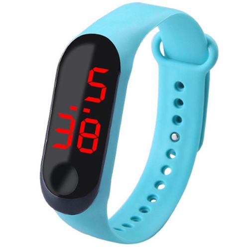 product_image_name-Generic- ساعة يد مقاومة للماء 12 ساعة شاشة TPE Auto-Sky Blue-1
