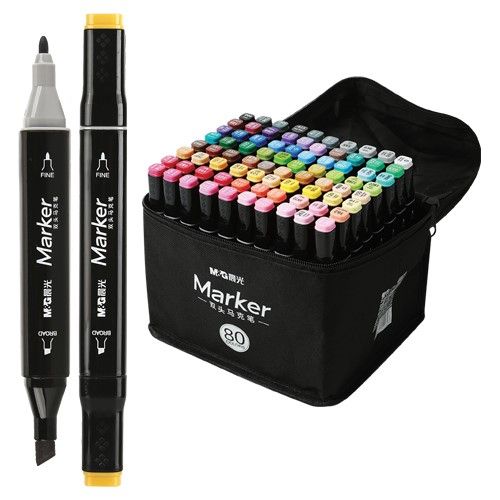 MG Chenguang Bagged Double-headed Marker Pen Color Painting 80 Colors -  No:APMV1416 @ Best Price Online