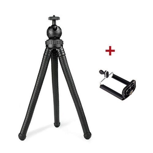 Buy Flexible Portable Travel Octopus Tripods Bracket Monopod Mini Tripod For IPhone DSLR Camera Gopro With Phone Clip(With Phone Clip) in Egypt