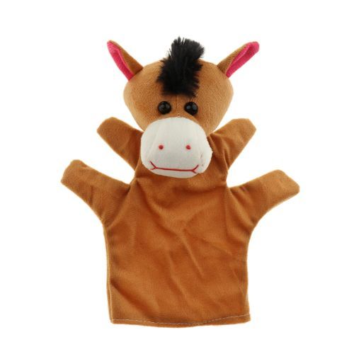 SUPER SOFT SHORT Plush Animal Hand Puppet Glove With Moving Mouth For  $17.27 - PicClick AU