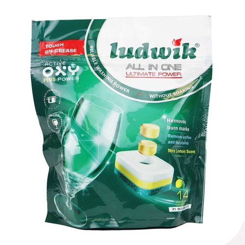 product_image_name-Ludwik-أقراص غسالة الصحون لودفيك الكل في واحد برائحة الليمون - 14 قرص-1