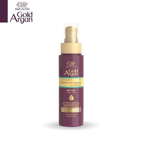 Gold Argan Triple Defense Serum For All Hair Types - 90 Ml