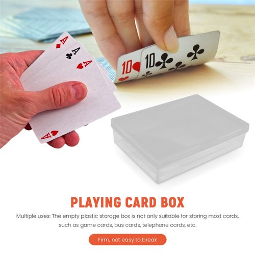 10Pcs Playing Card Box Trading Card Case Card Storage Organizer Clear Card  Case Plastic Storage Box for Gaming Cards 