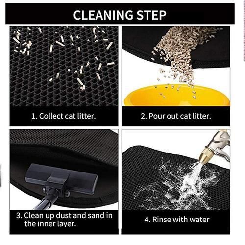 Double Layer Cat Litter Mat Waterproof Urine Proof Trapping Mat