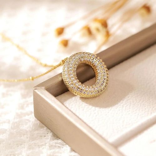 product_image_name-Generic-قلادة بحرف A-Z للرجال والنساء - سلسلة من الفولاذ المقاوم للصدأ مطلية بالذهب عيار 14 مع حجر زركونيا مكعب-1