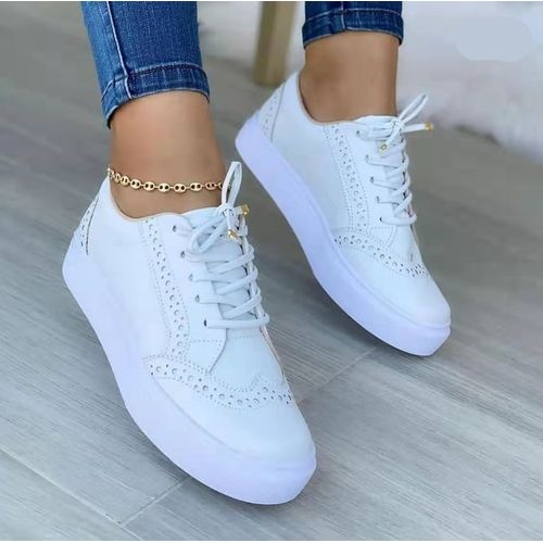 New Trend Ladies Walking Lace-up Sneaker Shoes for Ladies Women