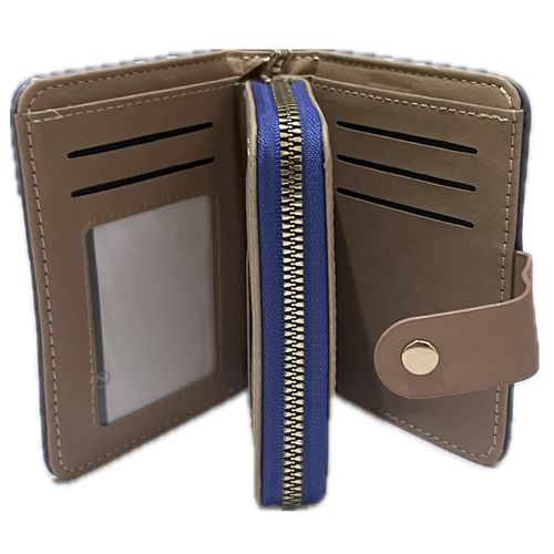 product_image_name-Generic-Zip Around Wallet For Women- Blue-3