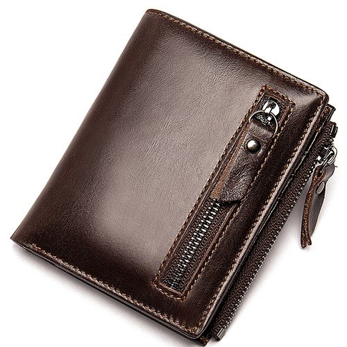 Fashion (6046coffee)MVA Men Wallets Leather Wallets For Credit Card Holder  Zip Small Wallet Man Leather Wallet Short Slim Coin Purse Men 604 DOU @  Best Price Online