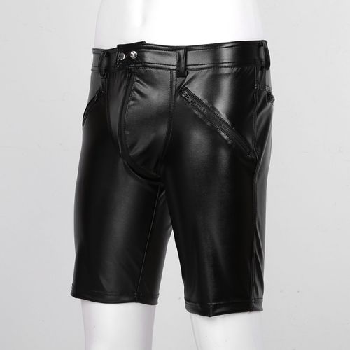 Late-X Mens Latex Shorts | Angel Clothing