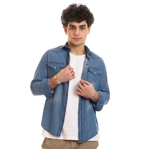 Pavone Long Sleeves Buttoned Jeans 