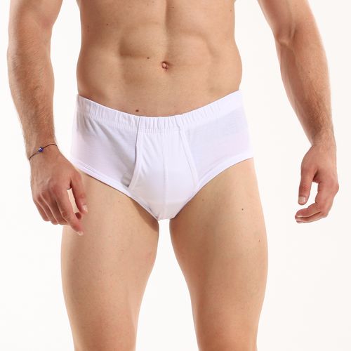 Cottonil Basic White Solid Elastic Waist Brief @ Best Price Online