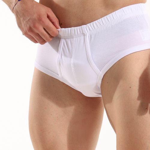 Cottonil Basic White Solid Elastic Waist Brief @ Best Price Online