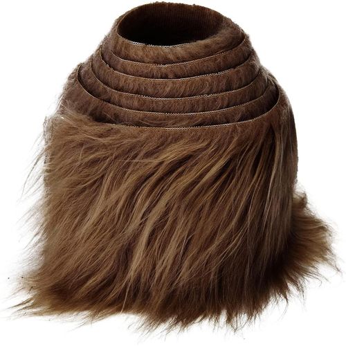product_image_name-Generic-شريط من الفرو الصناعي بمظهر منفوش مناسب لصناعة الأعمال الحرفية والخياطة والتزيين ومنتجات الديكور، بكرة قماش قطيفة للتزيين مقاس 5 سم في 1.50 م م (بني غامق)-1