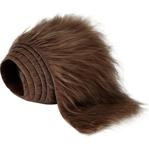 product_image_name-Generic-شريط من الفرو الصناعي بمظهر منفوش مناسب لصناعة الأعمال الحرفية والخياطة والتزيين ومنتجات الديكور، بكرة قماش قطيفة للتزيين مقاس 5 سم في 1.50 م م (بني غامق)-6