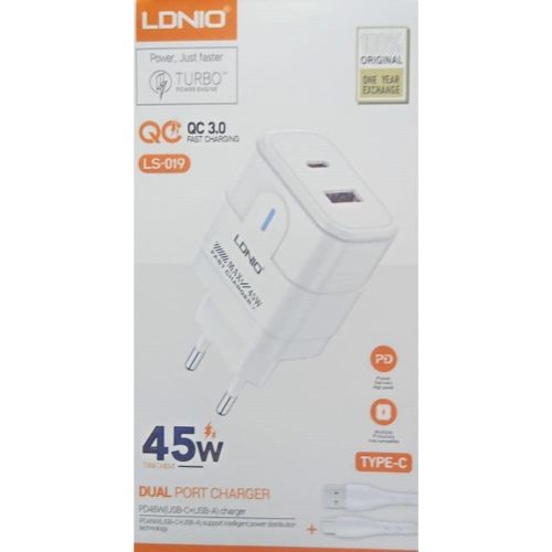 product_image_name-Generic-LDNIO 45W 2-Port Fast Charger-2