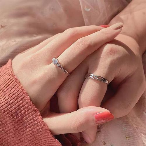 Ring Classic Engagement Wedding Rings Ladies Men's Jewelry Stainless Steel Couple  Wedding Rings Fashion Couple Rings Fashion Ring (Main Stone Color : 2pc  couple, Ring Size : 9): Buy Online at Best