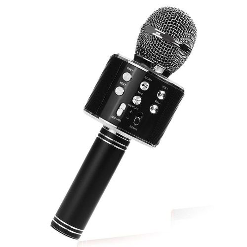 Generic WS-858 Bluetooth Microphone - Changing Voices - And Speaker For Smartphone - Black