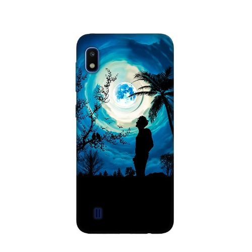 Moon Look Silicone Printed Mobile Case Compatible With Samsung A10