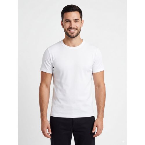 product_image_name-Generic-ميديفل تيشرت رجالي قطن سادة باللون الأبيض -1