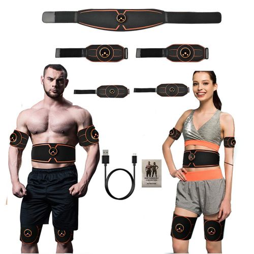 EMS Muscle Stimulator Abs Slimming Belt Abdominal Toner Body Arm Leg Waist Weight  Loss Trainer Fitness Equipment Vibration Belt 