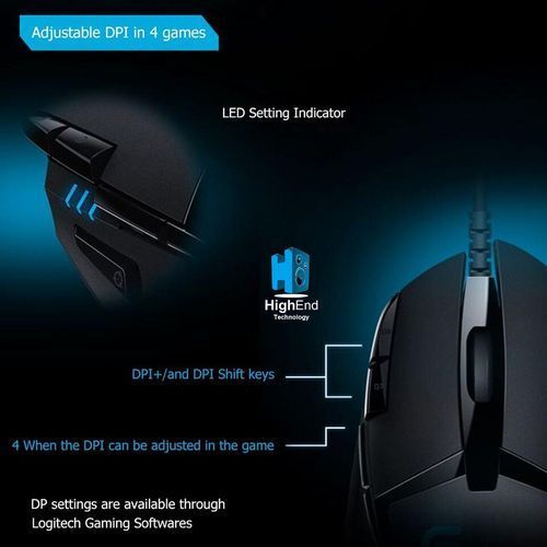 Logitech G402 Hyperion Fury Wired Gaming Mouse 4000 Dpi Black Best Price Online Jumia Egypt