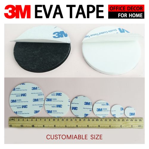 100 Pieces 3m Square Double Sided Foam Tape Strong Pads,27 x 27 Sticky pad  Mounting Adhesive Tape, White