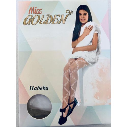 Buy Miss Golden White High Waist Nylon Pattern Collant For Girls in Egypt