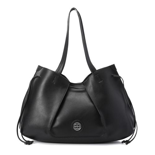 Dejavu Shoulder Bag Solid Pattern - Black