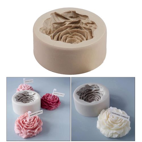 1pc Resin Flower Molds Bloom Rose Candle Plaster Silicone Molds Soap Making  Peony Molds For DIY Handmade Chocolate Cupcake Dessert Decoration Candle R